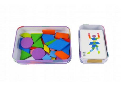 Klocki Montessori z kartami kreatywna układanka