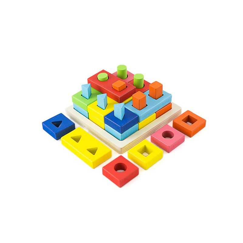 Sorter logiczny kształty kolory układanka sensoyczna puzzle